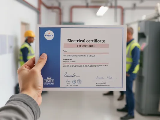 Electrical safety certification being issued